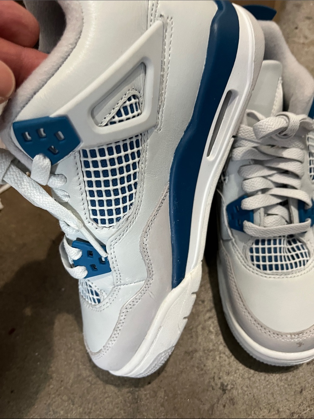 Nike Jordan 4 retro military blue  B GRADE  White and Blue Retro hf4281-141
